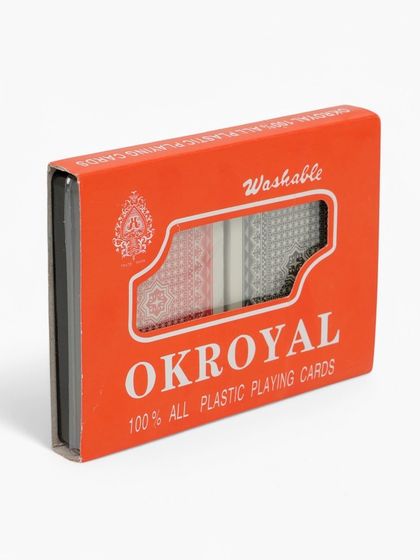 Карты игральные пластиковые 54 шт &quot;Покер&quot;, 25 мкм, карта 5.5 х 8.5 см, набор 2 колоды
