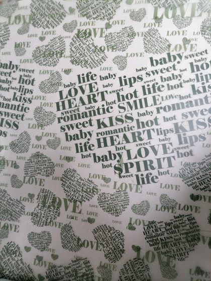 !09 Калька для цветов вощёная "Хорошее настроение", цвет зеленый, 0,5 х 9 м.