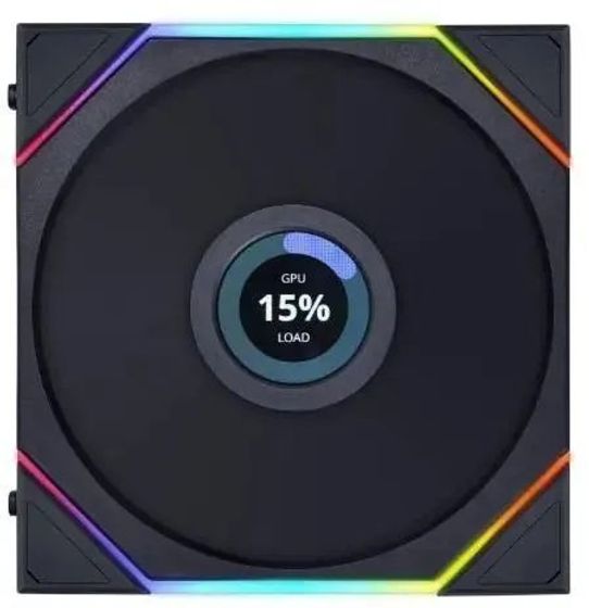 Вентилятор Lian Li UNI FAN TL LCD 120 Reverse Blade (120mm, 350-1900rpm, 62 CFM, 27 дБ, PWM 7-pin, ARGB, black) (G99.12TLLCD1B.00)
