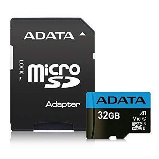 Карта памяти microSDHC 32Gb ADATA W/ADAP. AUSDH32GUICL10A1-RA1 + адаптер