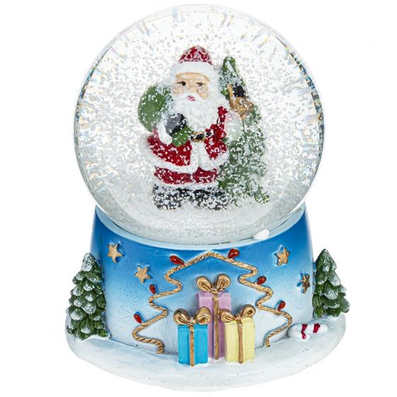Фигурка декор в стекл шаре &quot;Дед Мороз/Снеговик&quot;, D 7 см, L8,5 W8 H9 см, 2в.