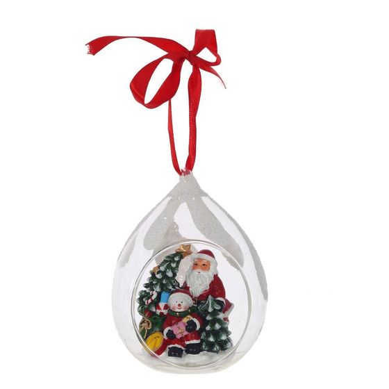 Украшение новогоднее &quot;Капля&quot; L8 W7 H10,5 см, 4в.