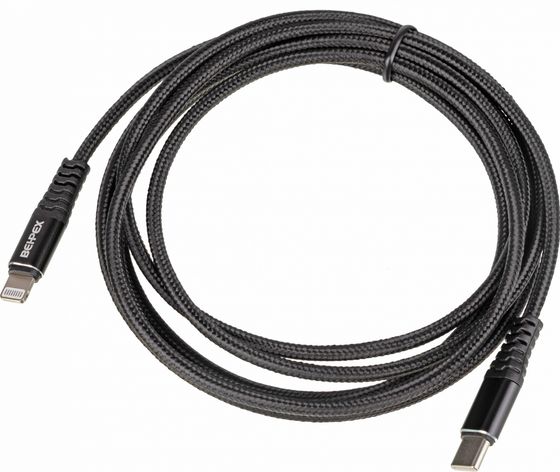 Кабель Behpex PD quick charge USB Type-C(m) - Lightning(m) 2м черный