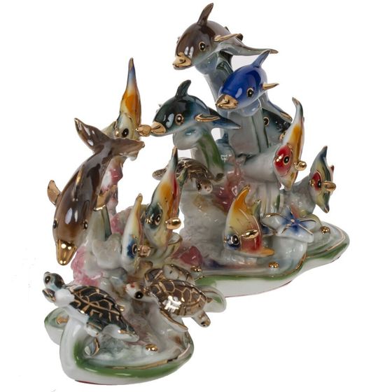 Фигурка декоративная "Морская композиция", L23 W9 H13 см, 1 штука. дизайн микс