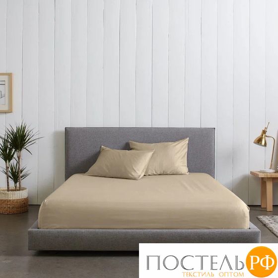 114469009-crT80 Простыня на резинке Tencel 90х200х25 светло-оливковый