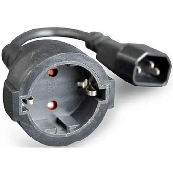 Кабель-удлинитель питания Bion 0.15м Schuko (female)-IEC 320 C14 черный (BXP-PC-289)