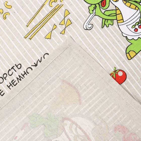 !09 Комплект из 2-х штук - Полотенце Рецепты 39х60 см, лен 50%, хлопок 50%, 160г/м