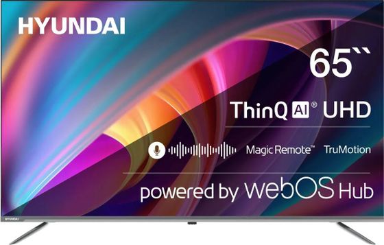 Телевизор LED 65&quot; Hyundai H-LED65BU7100 серый 4K UHD SmartTV WebOS