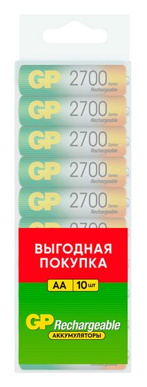 Аккумулятор GP 270AAHC AA NiMH 2700mAh (10шт)