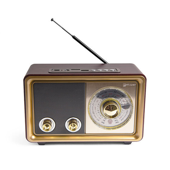 Радиоприемник Сигнал БЗРП РП-324 УКВ 64-108МГц, бат. 2*R20, 220V, USB/microSD/AUX, лупа