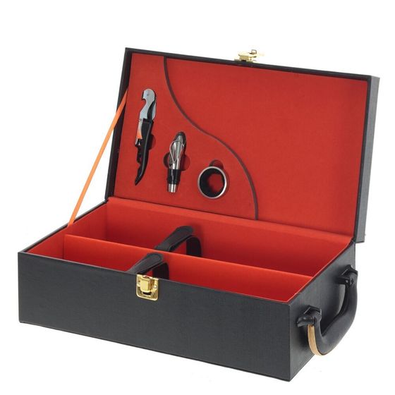 Шкатулка для бутылок с набором сомелье, L20 W12 H35 см