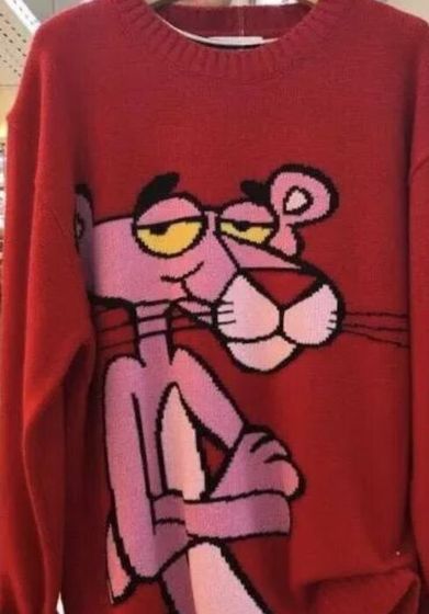 !09 Свитшот женский с принтом &quot;Розовая пантера&quot; размер L