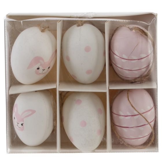 Набор из 6-ти изделий декоративных подвесных "Яйцо" (4*6), L14 W12,5 H4,5 см