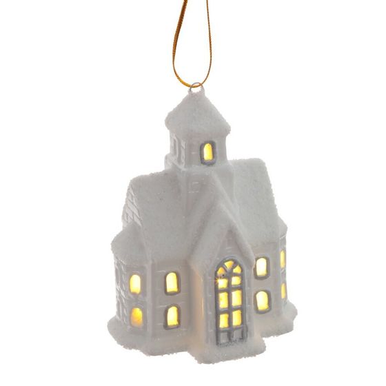 Фигурка декоративная &quot;Домик&quot; (подсветка, 2xLR44), L8 W5,5 H10,5 см, 2в.