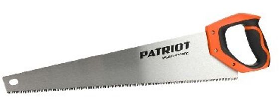 Ножовка Patriot WSP-500L, по дереву, 7 TPI крупный зуб, 3-х сторонняя заточка, 500мм