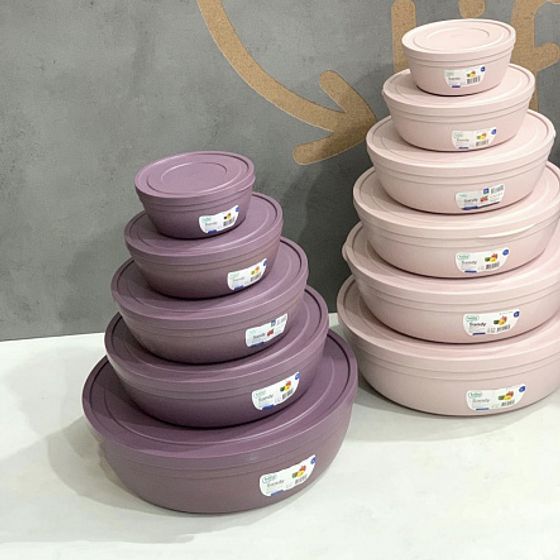 Салатник SANDY кремовый 2.8л 25см низкий с крышкой