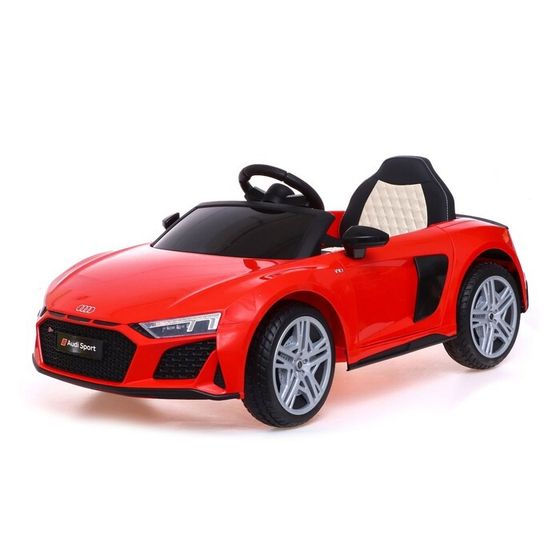 Электромобиль AUDI R8 SPYDER, EVA колёса, кожаное сидение, цвет красный