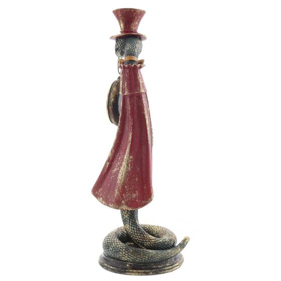 Фигурка декоративная с часами&quot;Змея&quot; (LR44х1 н/п), L12 W14 H35 см