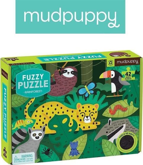 Mudpuppy Puzzle sensoryczne z miękkimi aplikacjami Tropikalny las