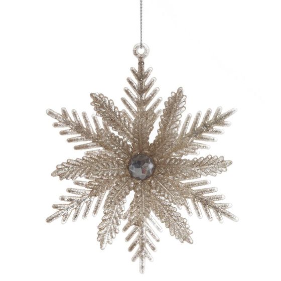 Изделие декоративное подвесное &quot;Снежинка&quot;, L12 W4 H12 см, 4в.
