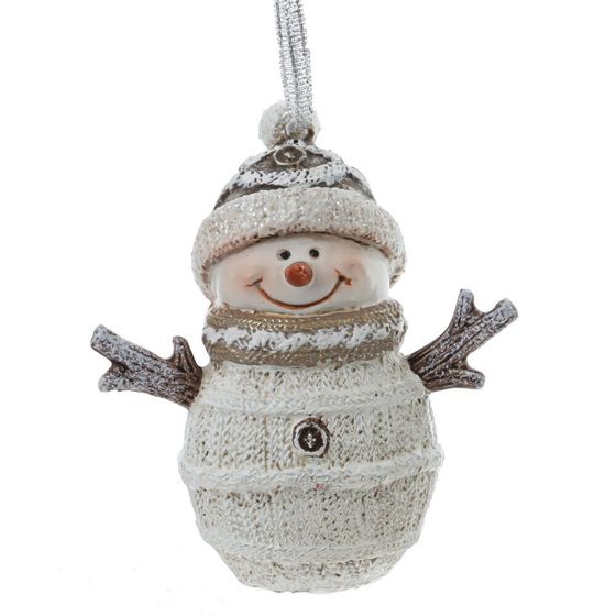Фигурка декоративная подвесная &quot;Снеговик&quot;, L8 W4 H8,5 см, 2в.