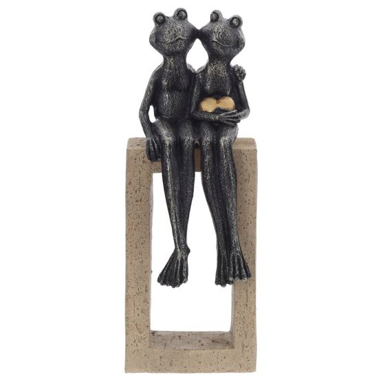 Фигурка декоративная "Лягушки", L10 W10,5 H27 см