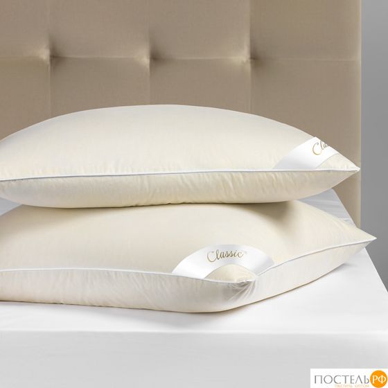 Classic by T МУЛАРД S Подушка 70х70, 1пр., хлопок-тик/пух, 1700 г