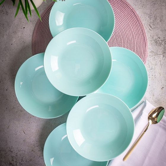 Столовый набор 18 предметов ДИВАЛИ ЛАЙТ ТЮРКУАЗ