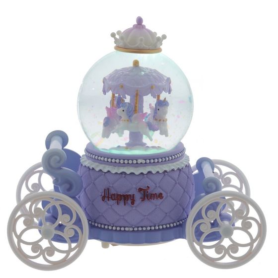 Фигурка декоративная &quot;Карусель&quot; в стекл шаре (муз, подсвет, вьюга, 2xAAA н/п), D8 см, Д17 Ш9 В17 см