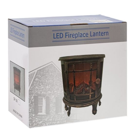 Изделие декоративное &quot;Камин&quot;, L24,5 W12,5 H30 см, (подсветка, USB, 3xLR14 не прилаг.)