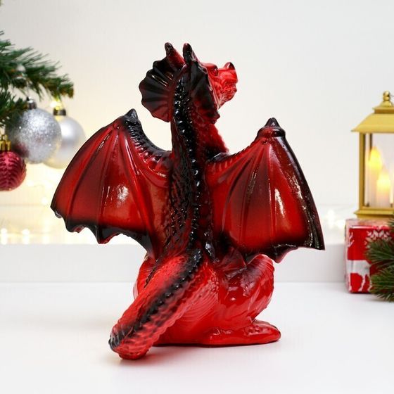 !09 Фигура &quot;Крылатый дракон&quot;, 23 см., цвет красный