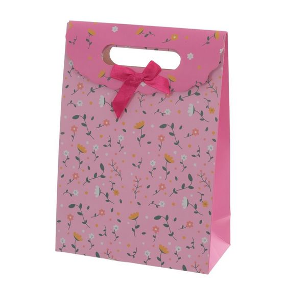 Пакет подарочный (бумага 210г/м2, блок микс 12шт), L19 W9 H27 см, 4в.