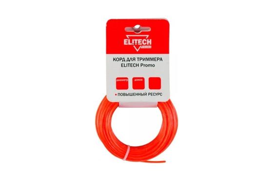 Леска для садовых триммеров Elitech 0809.019900 d=2.4мм L=15м (201952)