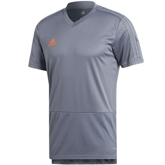 Мужская футболка спортивная серая с логотипом Adidas Condivo 18 Training Jersey M CG0359