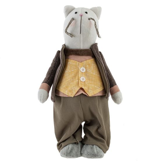 Игрушка набивная &quot;Кот/Кошка&quot;, L16 W10 H33 см, 2в.