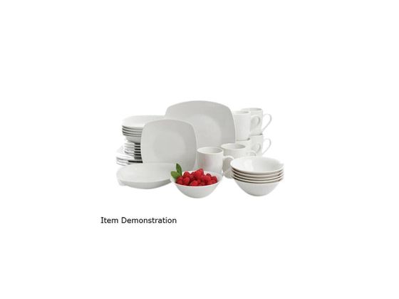 Gibson 108050.3 Hagen 30 Piece Dinnerware Set, White