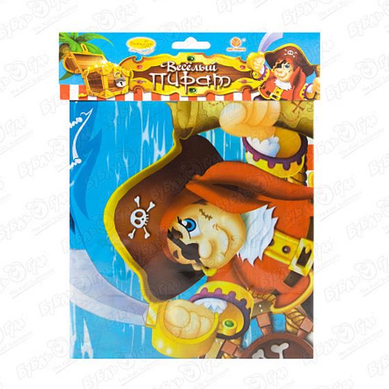 !09 Скатерть полиэтиленовая "Веселый Пират" 140см X 180 см/