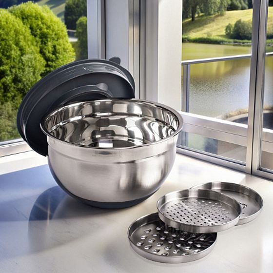 Миска GRATE IT 3л с крышкой 3 терки