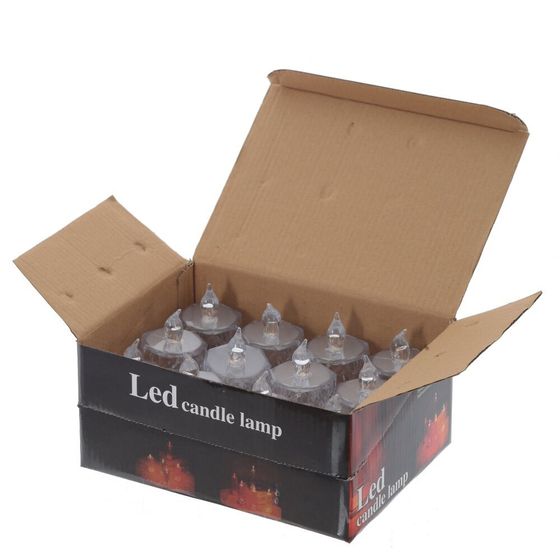 Изделие декоративное &quot;Свеча&quot; (подсветка, 3xLR54) (блок 12шт), L5 W5 H9 см