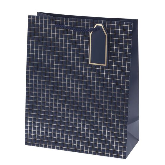 Пакет подарочный (бумага 210г/м2, блок 12шт), L26 W12 H32 см, 14в.