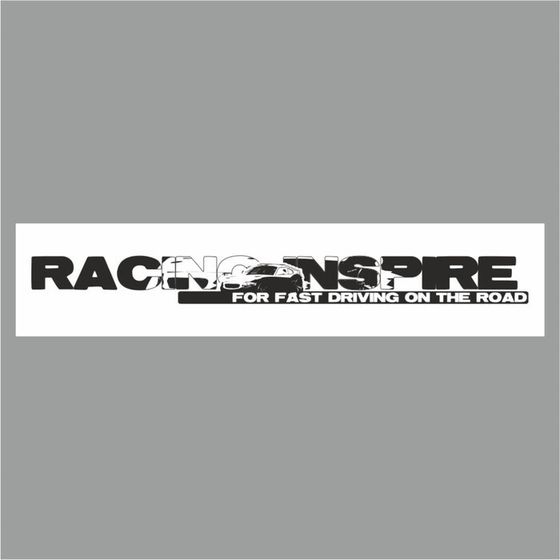 Полоса на лобовое стекло &quot;RACING INSPIRE&quot;, белая, 1300 х 170 мм