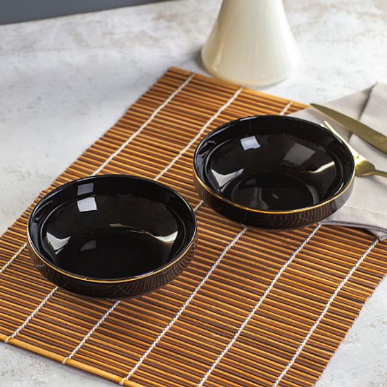 Тарелка суповая BLACK GOLD 19см