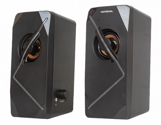 Колонки 2.0 National NAS-0220 80Вт черный