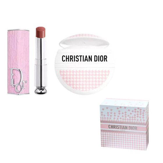 DIOR Rose Pink Printed Floral Charm Gift Box Makeup Sets Easy To Color