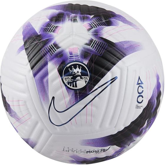 Nike Size 5 Ball Soccer Synthetic Leather Unisex Enthusiastic Purple White