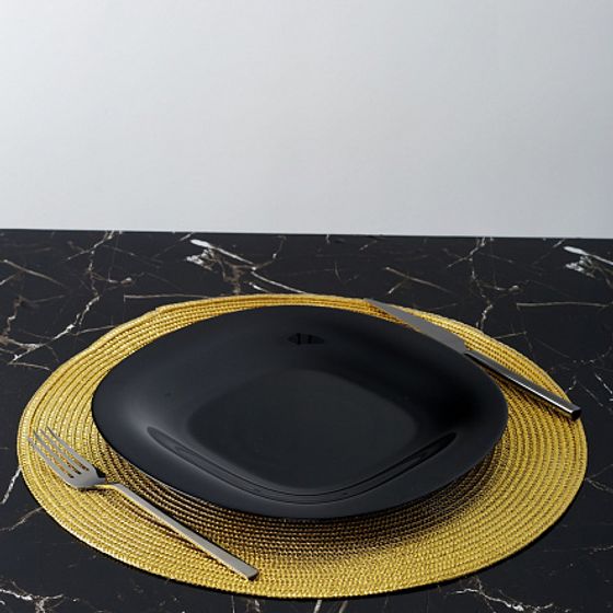 Столовый набор 18 предметов КАРИН черно-белый