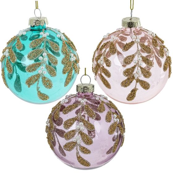 Набор из 12шт Украшение новогоднее &quot;Шар&quot;, D 8 см, L34 W25 H9 см