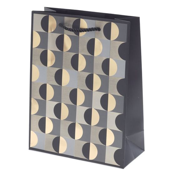 Пакет подарочный (бумага 210г/м2, (блок микс 12шт), L18 W8 H23,5 см, 4в.