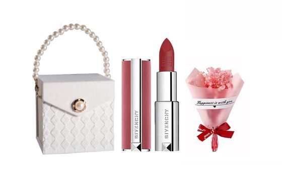 GIVENCHY Camellia White Pearl Box Makeup Sets Easy-to-Blend Velour Matte Finish 3.4g/1.5g+Bouquet