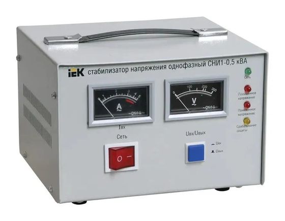 Стабилизатор напряжения IEK СНИ1 500ВА 440Вт серый